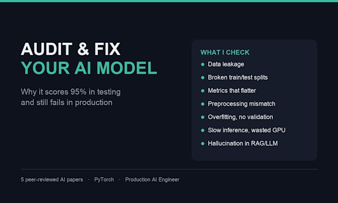 audit and fix your ai model