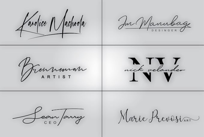 do scripted, cursive, calligraphy, handwritten signature logo