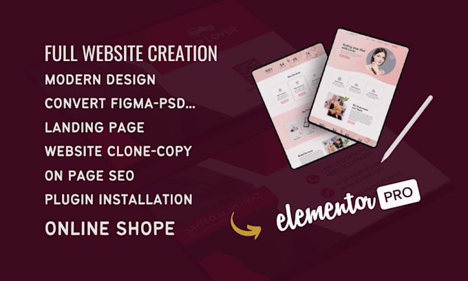 design, redesign, clone wordpress elementor website and blog