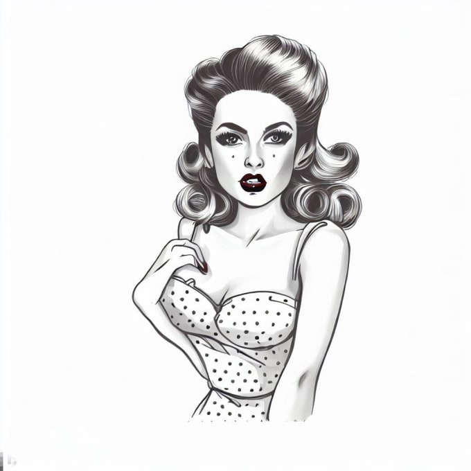Draw Sexy Pin Up Girl Illustrations By Sarangagolr3 Fiverr
