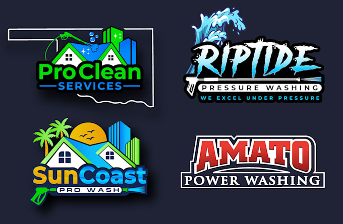 do professional pressure washing power washing and roof cleaning logo