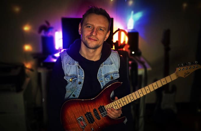 play an electric guitar solo or rhythm track in any style