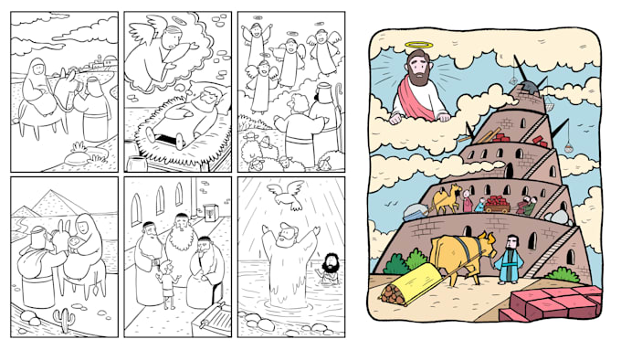 create bible coloring pages for your sunday school class