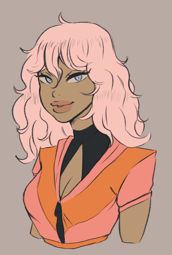 Drawing a bust of your oc by Nsfmars Fiverr