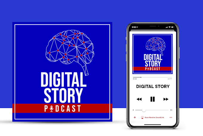 design creative podcast cover art