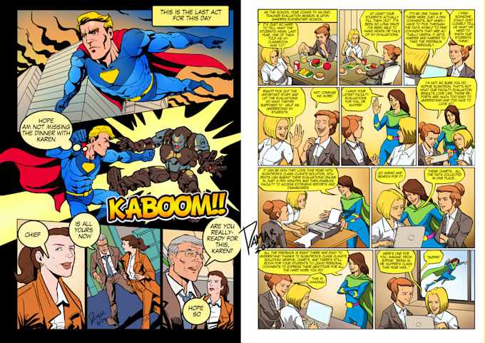 do superhero comic page