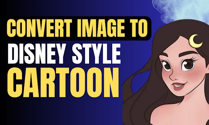 turn your portrait into a disney style cartoon illustration
