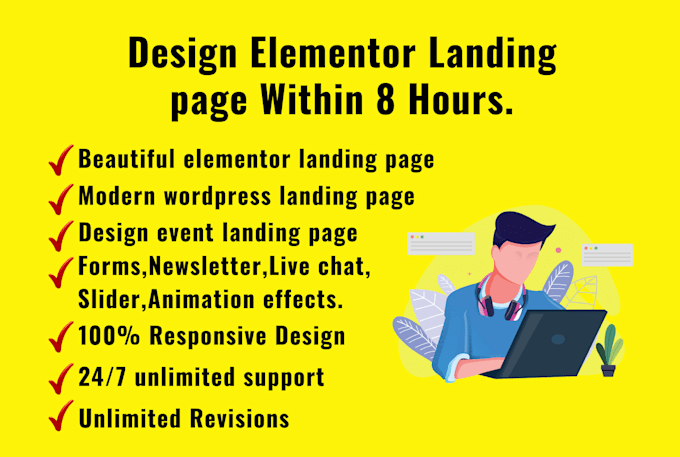 build wordpress websites and landing pages with elementor pro