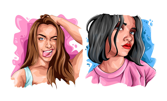 draw vector caricature and portrait