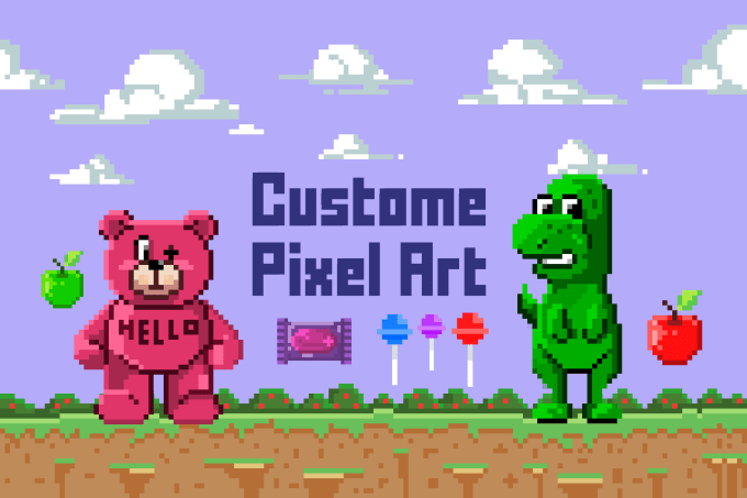 draw awesome pixel art stickers by your request