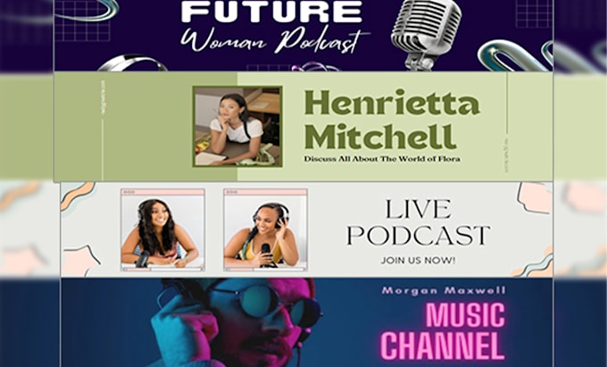 design facebook, twitter, linkedin, youtube, instagram banner