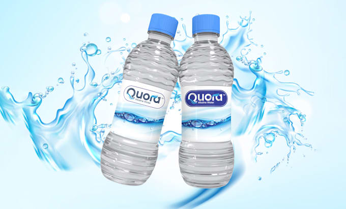 design premium water bottle label, juice bottle label design
