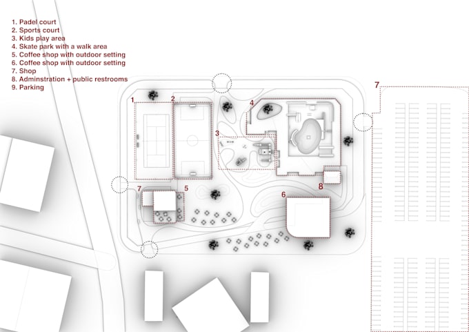 design and render 3d stadium, sports complex, sports facilities