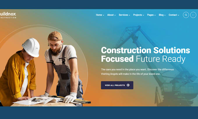 design a clean modern construction website