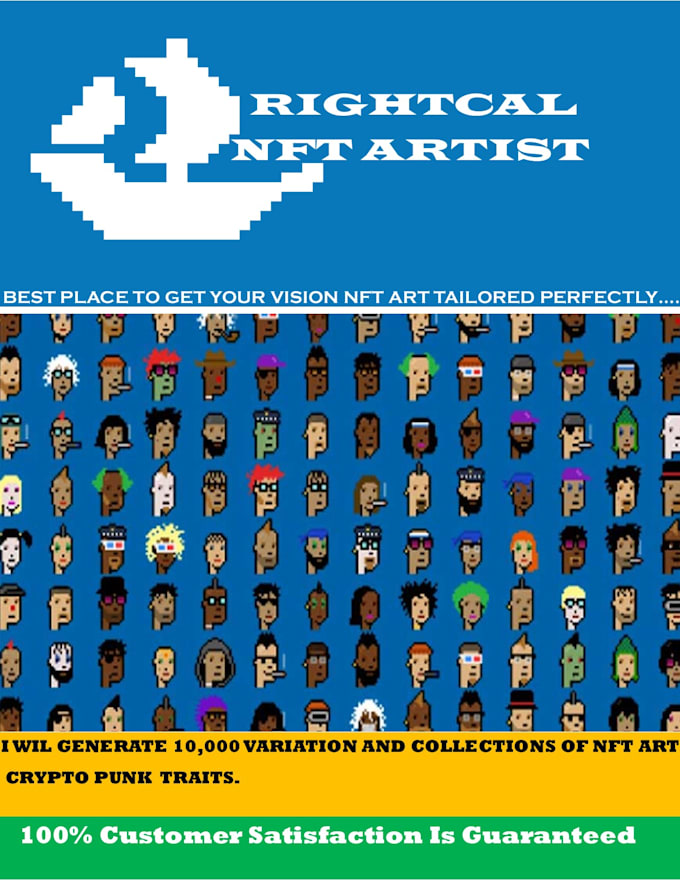 design nft crypto punk art and pixel art collection