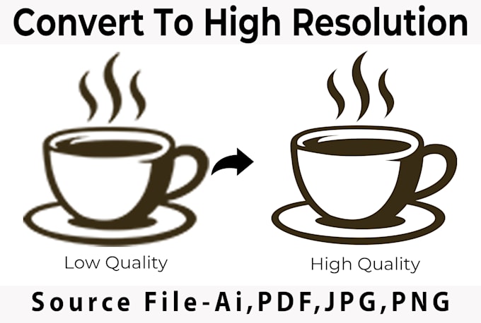 convert your low quality logo to high resolution vector