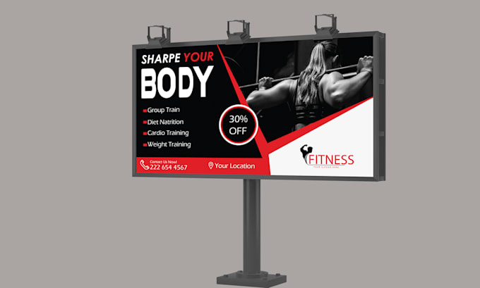 create signage design billboard mockup for your logo or design
