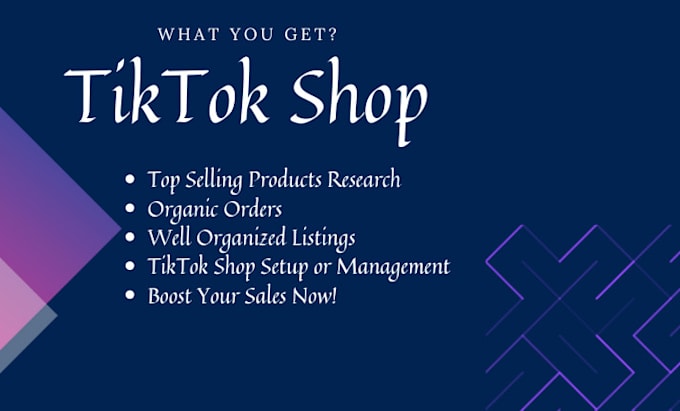 setup tiktok shop dropshipping with product listing, be your tiktok shop manager
