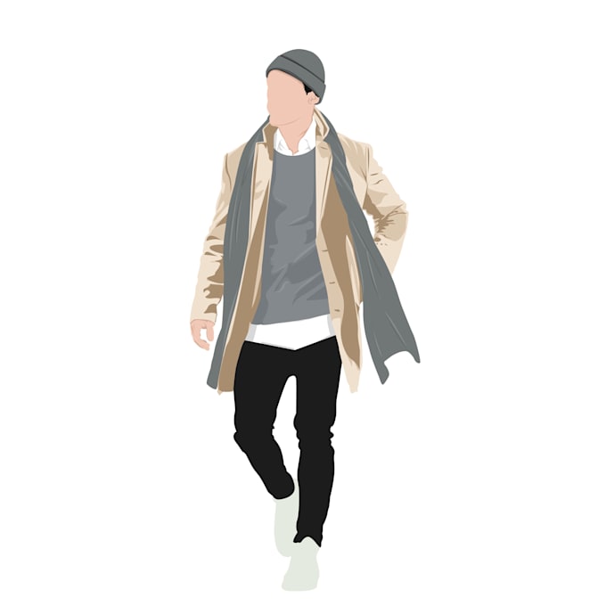 draw minimalist faceless vector portrait, personalized gift