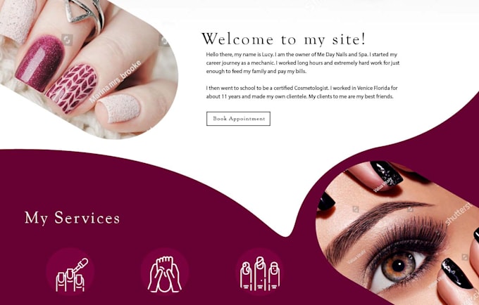 website template design for nail technicians