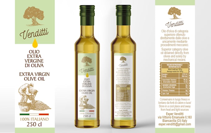 design a premium and original label for your olive oil