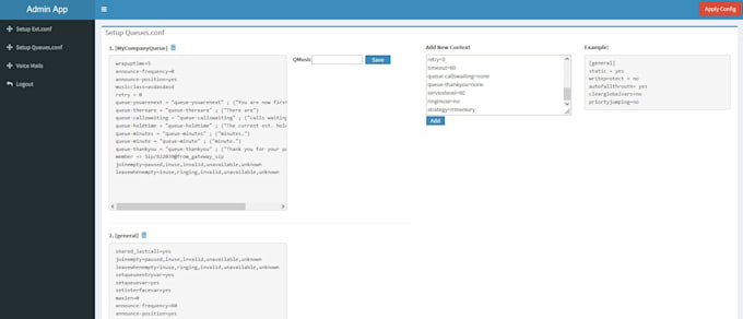 fix or config your asterisk server that has freepbx and develop voip application