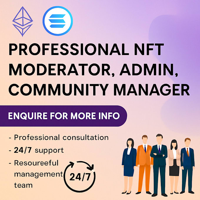 be nft discord server moderator, manager, admin