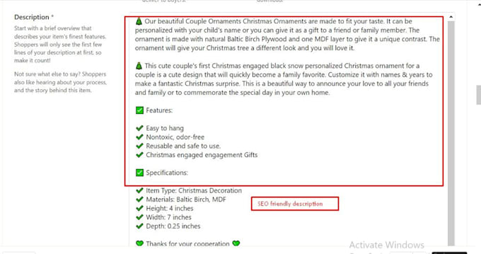 do etsy seo listing with optimized titles, descriptions, and tags