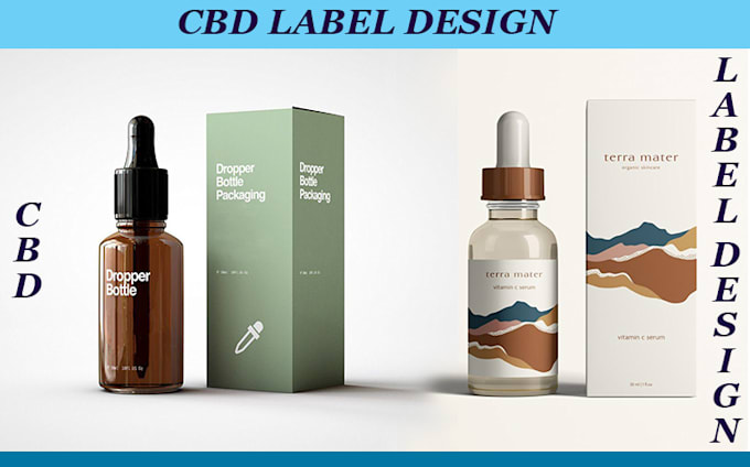 design cbd or hemp product packaging box and label