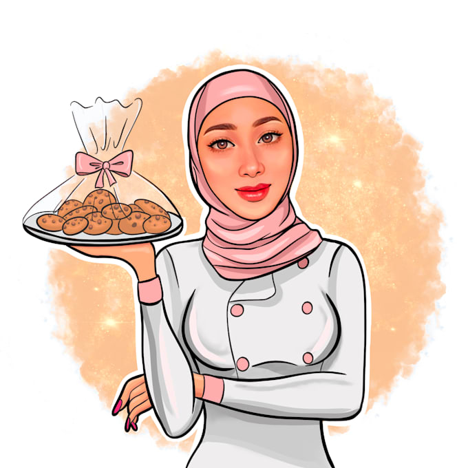 draw business cartoon logo portrait from your photo