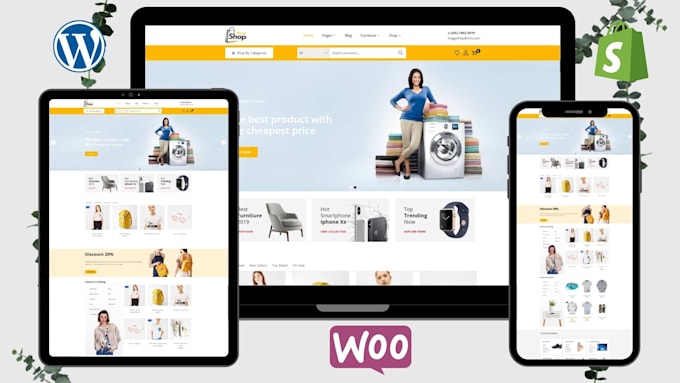 develop professional wordpress business or ecommerce website