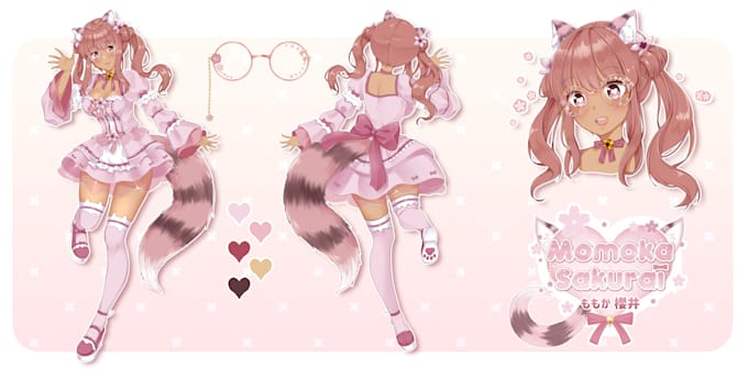 create a character reference sheet for your vtuber and other needs