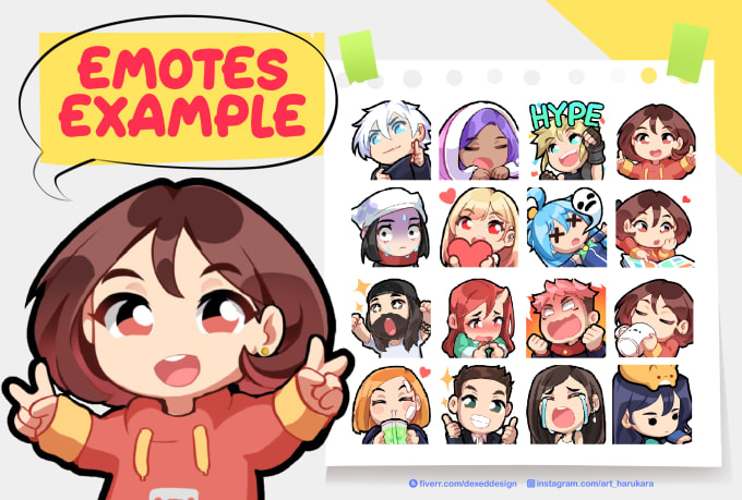 create cute custom twitch emotes and sub badges