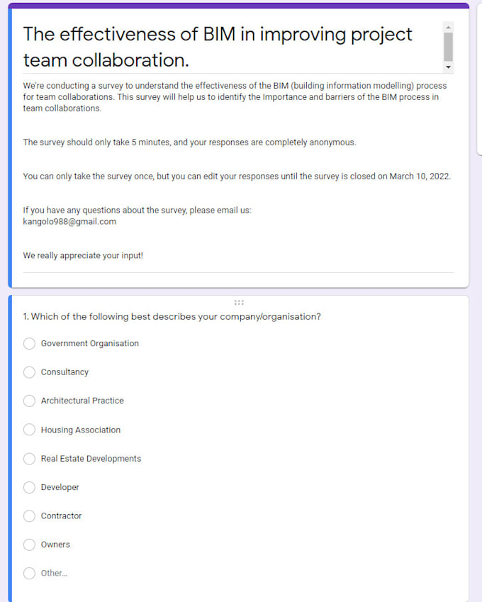design surveys and creates a report for collected data