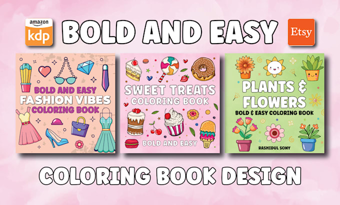 design custom low content coloring book for kdp