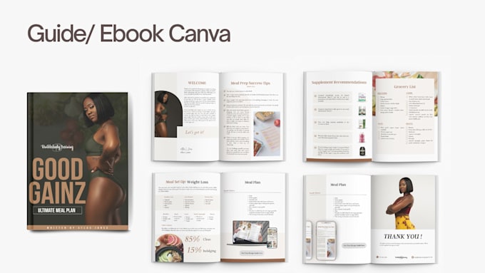design a premium ebook, guide or training manual in canva