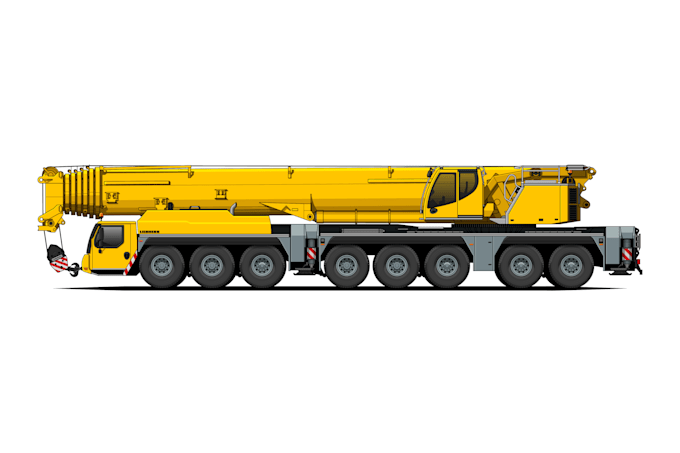 create a vector of your crane or other construction vehicle