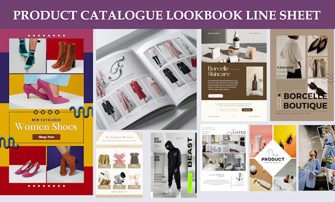 design digital product catalog, linesheet, fashion lookbook, catalogue, brocure