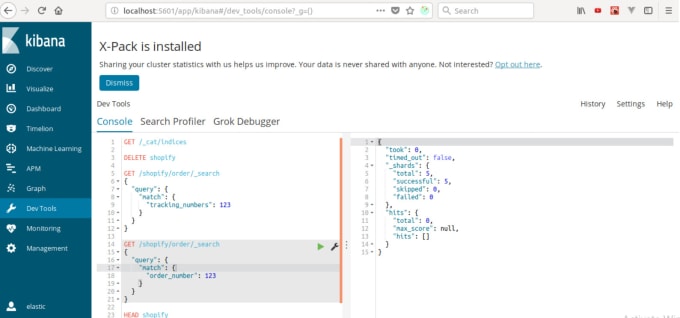 do sql and elasticsearch tasks, performance, problem solving