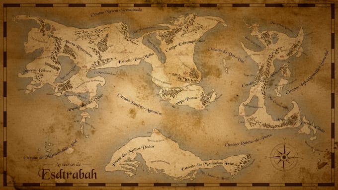 draw a wonderful custom fantasy map