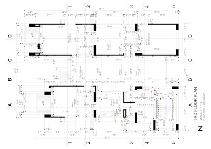 be your architect for design an architectural 2d floor plan