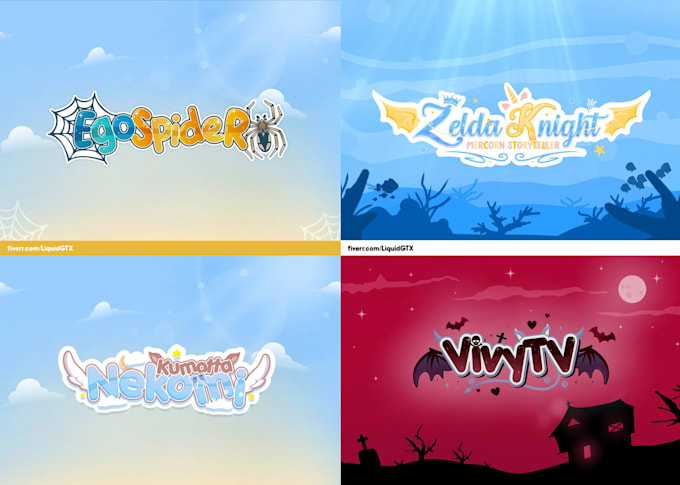 design cute vtuber logo for twitch streamer