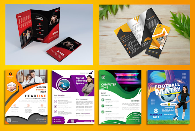 design professional flyer and trifold brochure