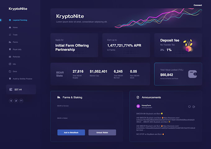 design dashboard, web app, CRM and admin panel UI