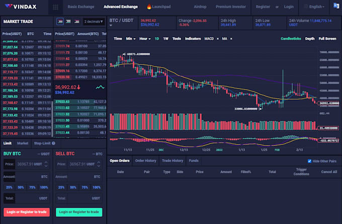 develop a full featured cryptocurrency exchange