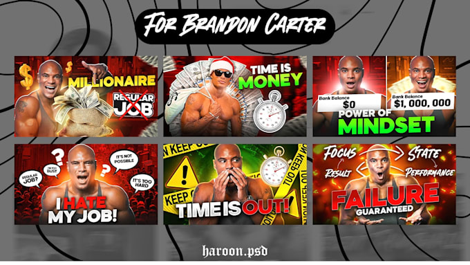 design eye catchy youtube thumbnails