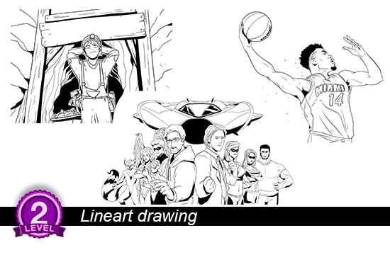 draw lineart drawing illustration