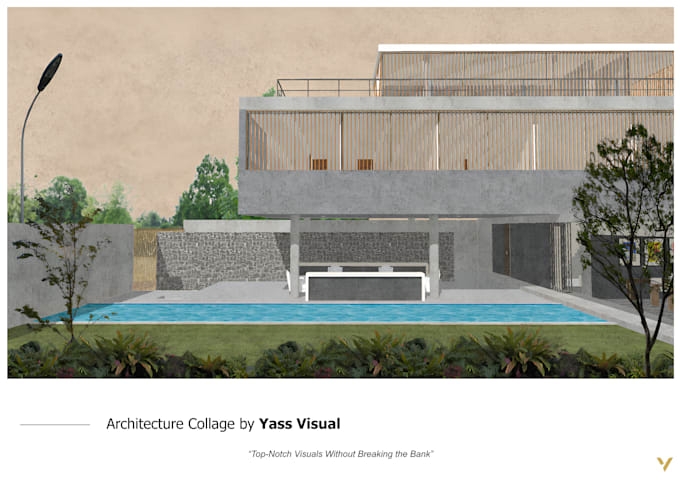 create architecture collage render