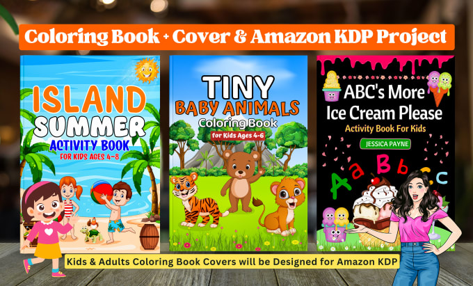 design interior pages and cover for your KDP coloring book