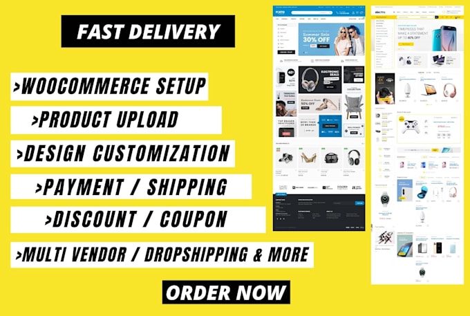 create a unique woocommerce store with a premium theme and products upload